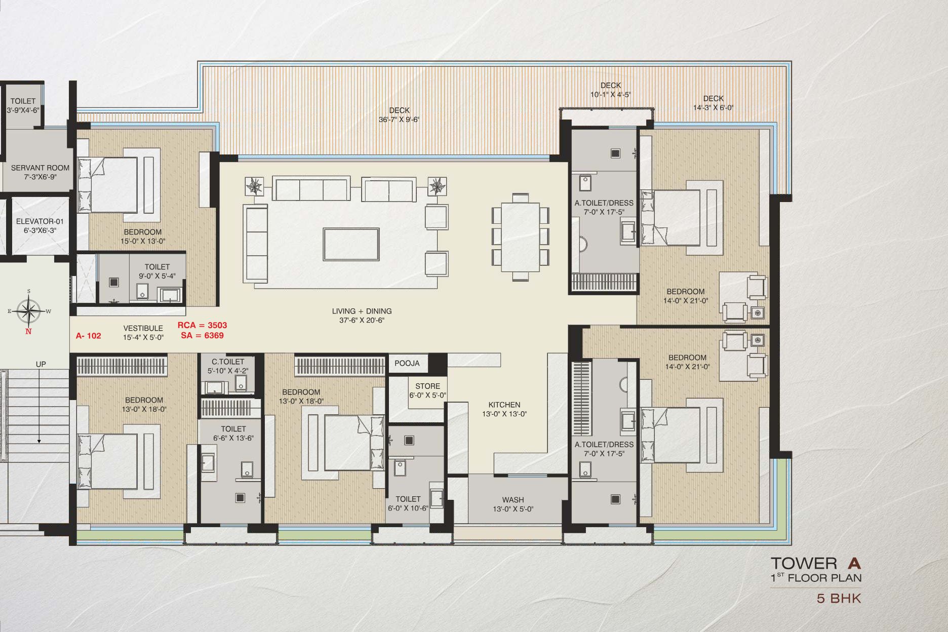 Ultra-Luxury 5 & 6 BHK Apartments in Vesu, Surat (10)